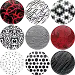 Patterns Twenty One Pilots badge buttons