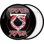 Twisted Sister Badge button bones