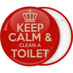 Κονκάρδα για bachelor γαμπρού Keep Calm and Clean a toilet