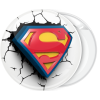 Κονκάρδα λευκή Superman classic broken 3D