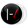 Kονκάρδα Twenty One Pilots logo ασπρόμαυρο
