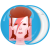 Κονκάρδα David Bowie τετράγωνο πρόσωπο αστραπή