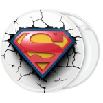 Κονκάρδα λευκή Superman classic broken 