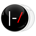Kονκάρδα Twenty One Pilots logo ασπρόμαυρο
