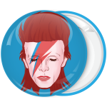 Κονκάρδα David Bowie πρόσωπο αστραπή