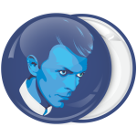 Κονκάρδα David Bowie face μπλέ