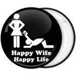 Κονκάρδα για bachelor γαμπρού Happy wife happy life