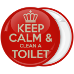 Κονκάρδα για bachelor γαμπρού Keep Calm and Clean a toilet