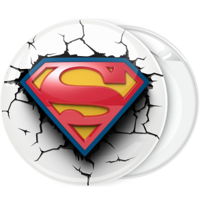 Κονκάρδα λευκή Superman classic broken 