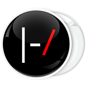 Kονκάρδα Twenty One Pilots logo ασπρόμαυρο