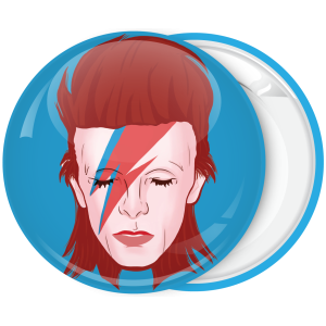 Κονκάρδα David Bowie πρόσωπο αστραπή