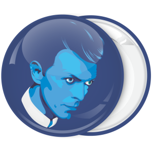 Κονκάρδα David Bowie face μπλέ