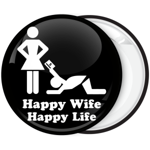 Κονκάρδα για bachelor γαμπρού Happy wife happy life