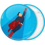Superhero badge button