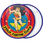Wonder Woman blue badge button