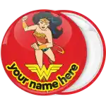 Wonder Woman red badge button