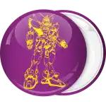 Optimus Prime Robot badge button