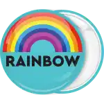 Rainbow blue badge button
