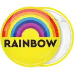 Rainbow yellow badge button