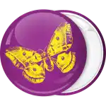 Butterfly retro badge button