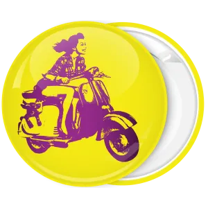 &Kappa;&omicron;&nu;&kappa;ά&rho;&delta;&alpha; Retro Style Woman with vespa