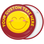 Κονκάρδα κίτρινο Smiley με κείμενο περιμετρικά