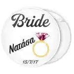 K&omicron;&nu;&kappa;ά&rho;&delta;&alpha; bachelorette The Bride Pink Diamond Ring 