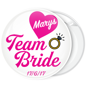 Kονκάρδα bachelorette Team Bride Ring ροζ γράμματα