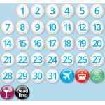 36 magnets 25mm for a refrigerator calendar