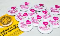 Κονκάρδες Team Bride για bachelorette party