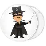 Zorro pin badge button