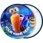 Turbo snail movie pin badge button
