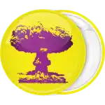 Nuclear bomb badge button