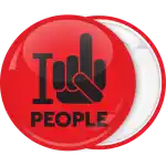Middle Finger pin badge button