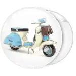 Vespa scooter postman pin badge button