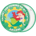 Ariel mermaid pin badge button
