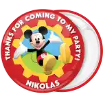 Mickey mouse trampoline pin badge button