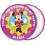 Minnie Mouse red bow pin badge button