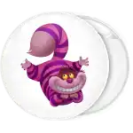 Cheshire Cat pin badge button
