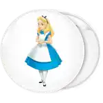 Alice in Wonderland pin badge button