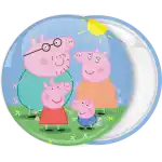Peppa pig family pin badge button