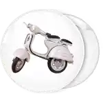 White vespa mini pin badge button