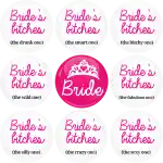 Brides Bitches & Bride pin badge buttons set 9 pieces