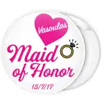 Maid of Honor pin badge button