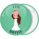 The Bride Dizzy bachelorette pin badge button