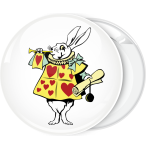 Κονκάρδα White Rabbit courtier hearts yellow Αλίκη στη χώρα των θαυμάτων