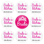 Κονκάρδες Brides Bitches & Bride σετ 9 τεμάχιων 