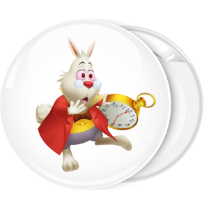 Κονκάρδα White Rabbit clock Αλίκη στη χώρα των θαυμάτων