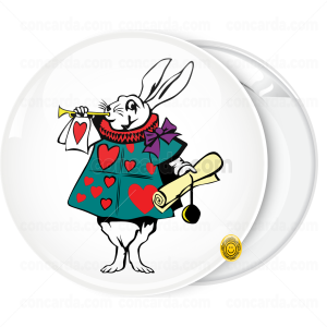 Κονκάρδα White Rabbit courtier hearts πράσινο Αλίκη στη χώρα των θαυμάτων