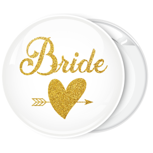 Kονκάρδα Bride Gold Glitter λευκή